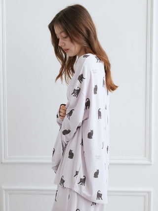 [HALLOWEEN] CAT Print Long Sleeves Shirt