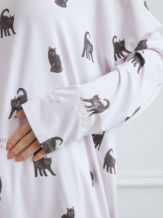 [HALLOWEEN] CAT Print Long Sleeves Shirt
