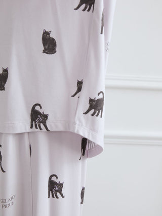 [HALLOWEEN] CAT Print Long Sleeves Shirt