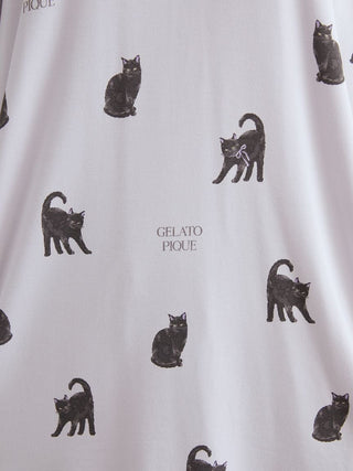 [HALLOWEEN] CAT Print Long Sleeves Shirt