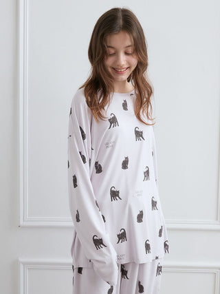 [HALLOWEEN] CAT Print Long Sleeves Shirt