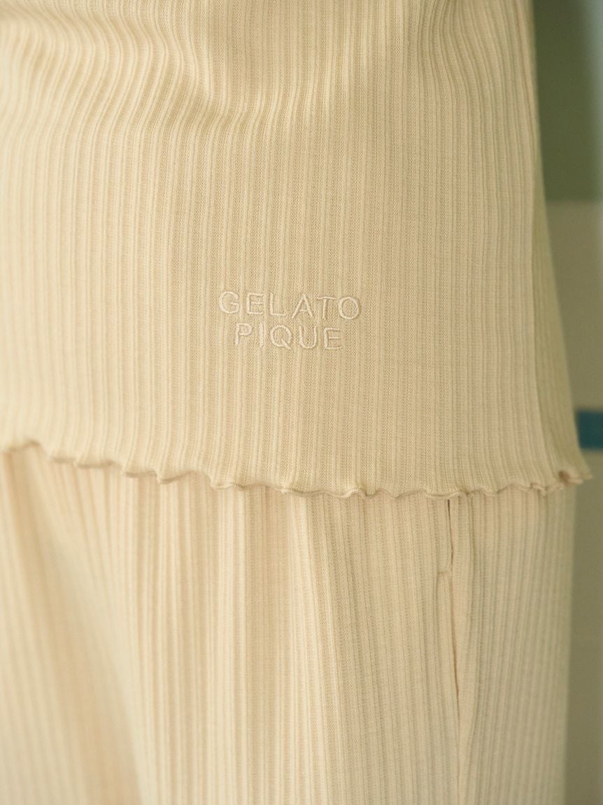 Macaroon Rib Cut-and-sew Pullover