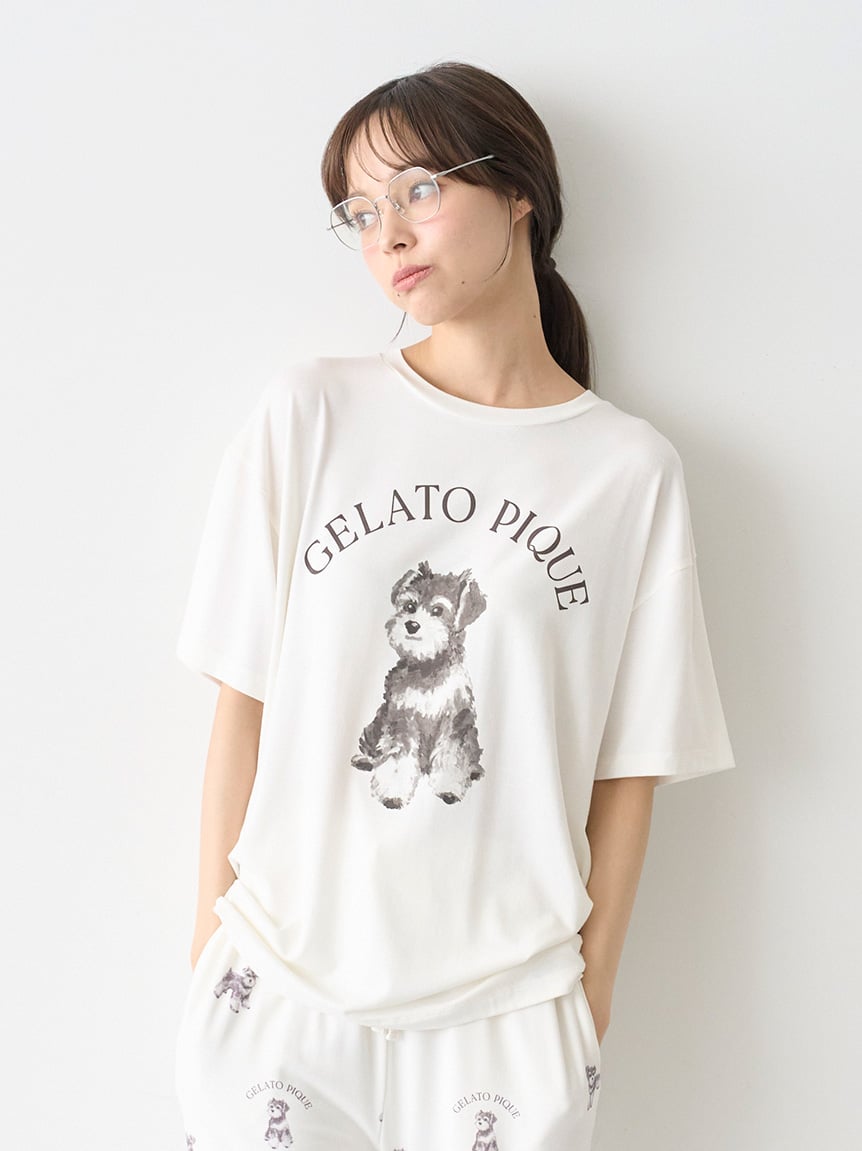 Summer Schnauzer One Point T-shirt