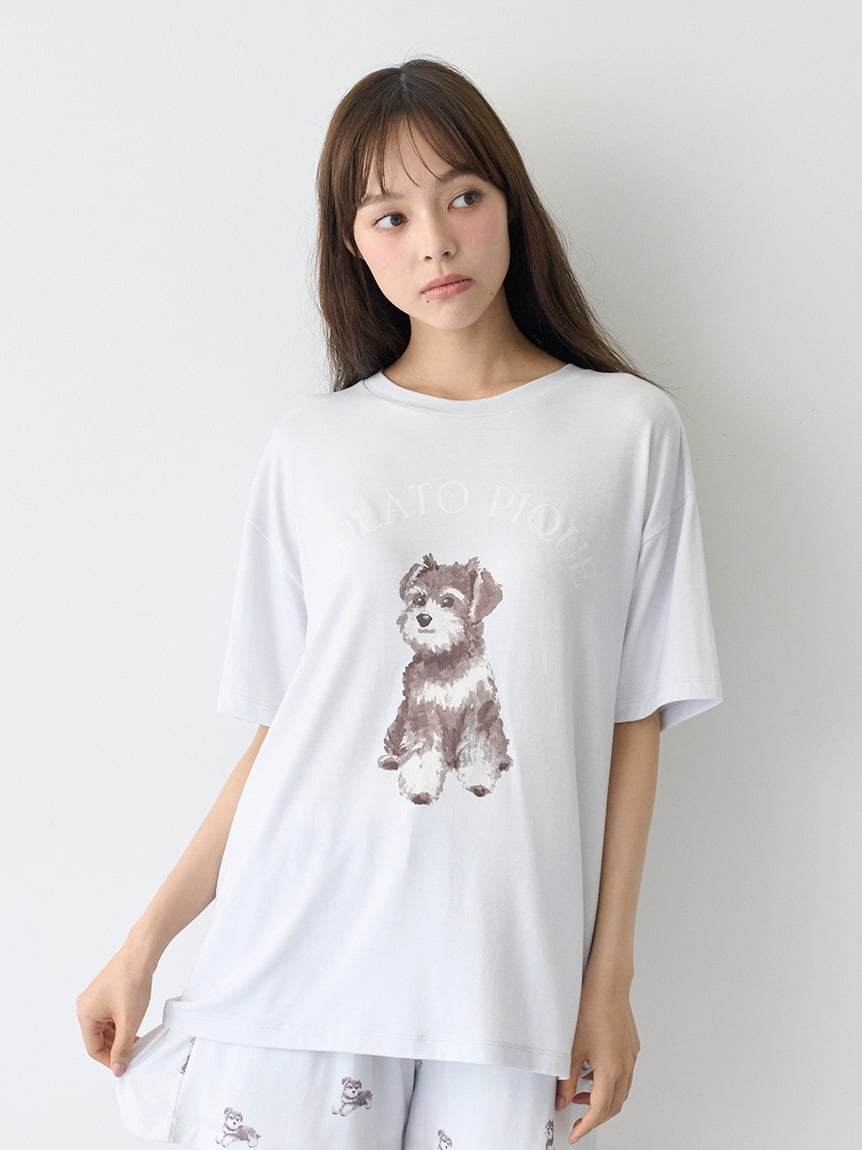 Summer Schnauzer One Point T-shirt