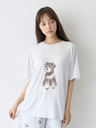 Summer Schnauzer One Point T-shirt