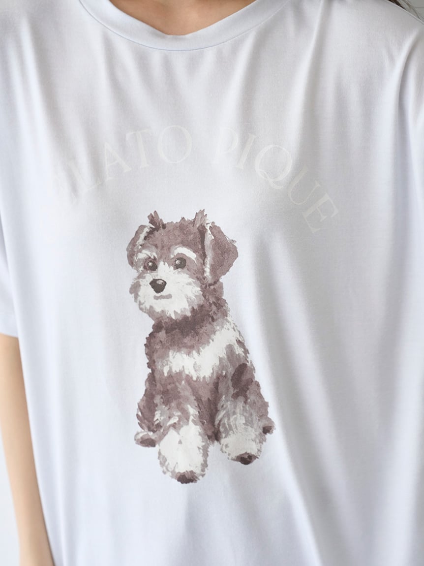 Summer Schnauzer One Point T-shirt