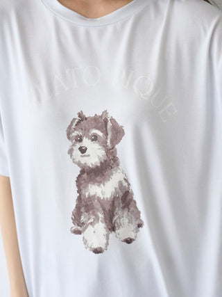 Summer Schnauzer One Point T-shirt