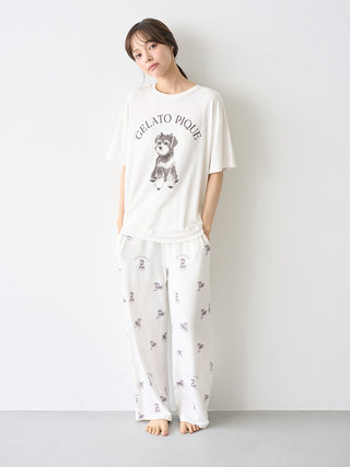 Summer Schnauzer One Point T-shirt