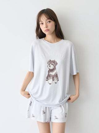 Summer Schnauzer One Point T-shirt