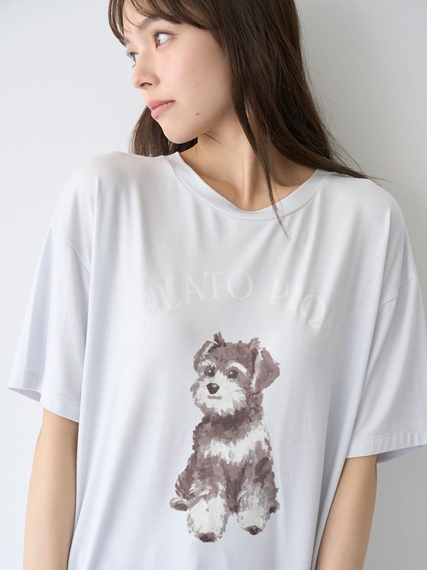 Summer Schnauzer One Point T-shirt