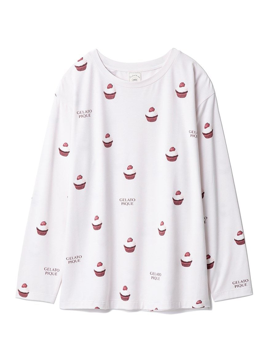 Cute Variety Motif Cut-and-sew Pullover