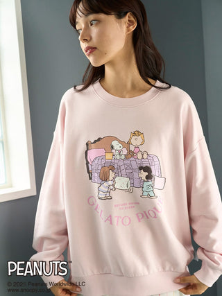 [PEANUTS] Original Art One-Point Fleece Pullover