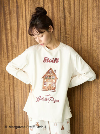 [Steiff] One-point Long-sleeved T-shirt