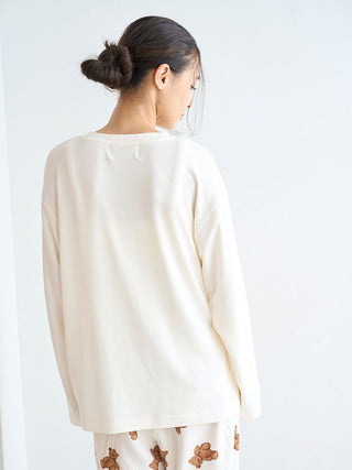 [HOLIDAY] Rayon Bear One-point Long T-shirt