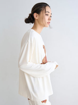 [HOLIDAY] Rayon Bear One-point Long T-shirt