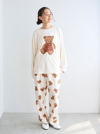 [HOLIDAY] Rayon Bear One-point Long T-shirt