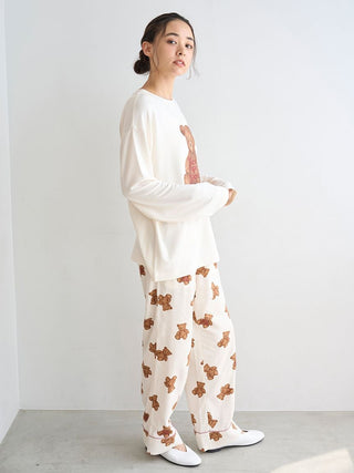 [HOLIDAY] Rayon Bear One-point Long T-shirt