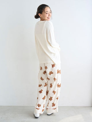 [HOLIDAY] Rayon Bear One-point Long T-shirt