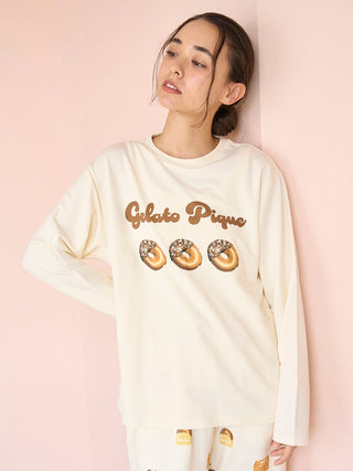 Donut One-point Long-sleeved T-shirt