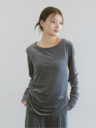 Velour Long-sleeved T-shirt
