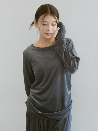 Velour Long-sleeved T-shirt