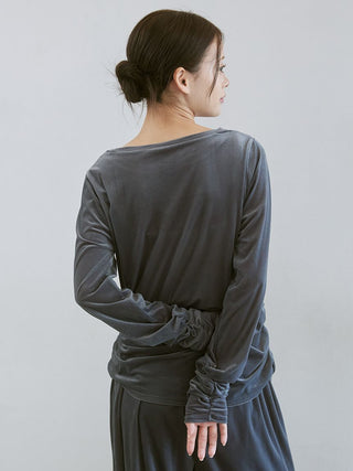 Velour Long-sleeved T-shirt