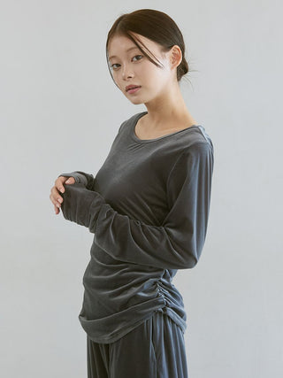 Velour Long-sleeved T-shirt