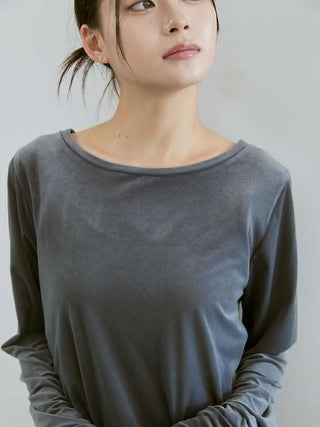 Velour Long-sleeved T-shirt