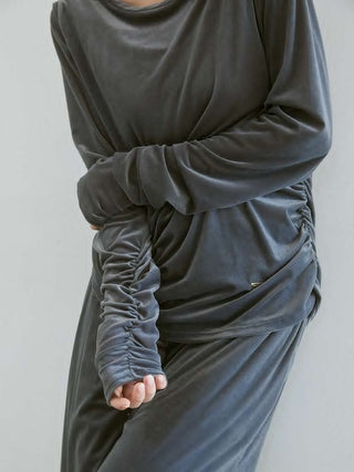 Velour Long-sleeved T-shirt