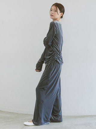 Velour Long-sleeved T-shirt