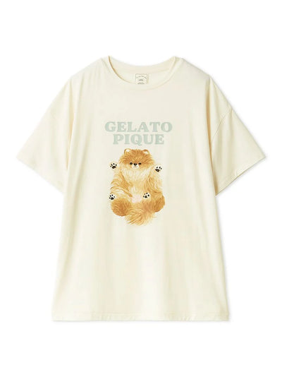 Roll Over Dog Printed T-shirt gelato pique