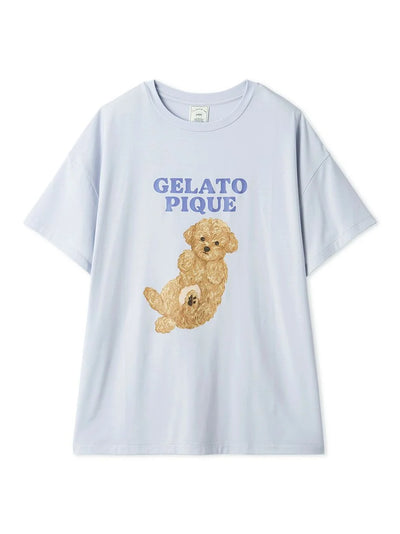 Roll Over Dog Printed T-shirt gelato pique