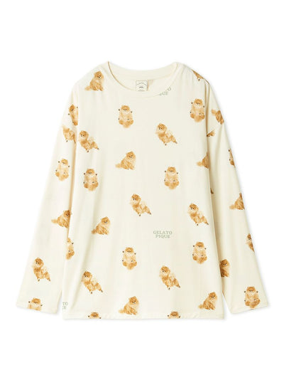 Roll Over Dog Long-sleeved T-shirt gelato pique