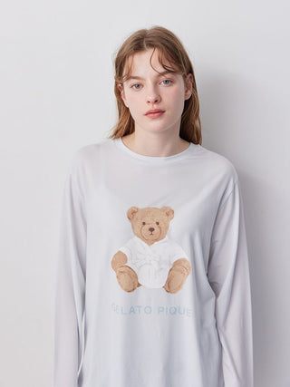 Antibacterial and Deodorizing Bathrobe Bear Long-sleeved T-shirt