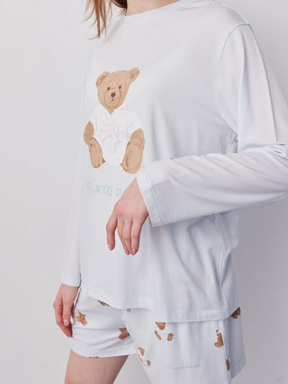 Antibacterial and Deodorizing Bathrobe Bear Long-sleeved T-shirt