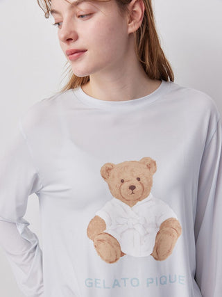 Antibacterial and Deodorizing Bathrobe Bear Long-sleeved T-shirt