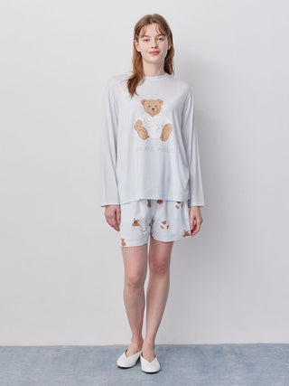 Antibacterial and Deodorizing Bathrobe Bear Long-sleeved T-shirt