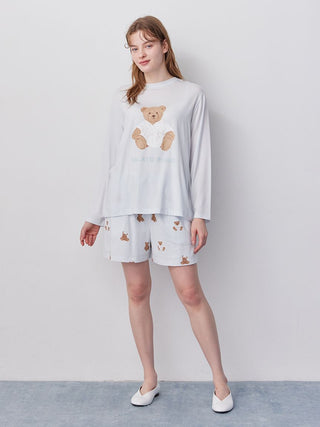 Antibacterial and Deodorizing Bathrobe Bear Long-sleeved T-shirt