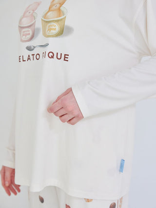 [Valentine] One-point Rayon Cut-and-sewn Pullover