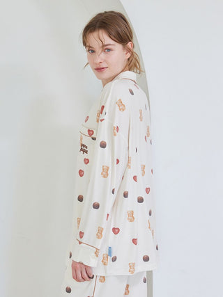 [Valentine] All-over Rayon Cut-and-sewn Shirt