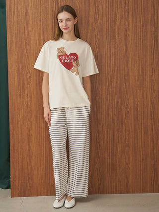 Cool-to-touch Bear Heart Printed T-shirt