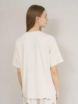 Cool-to-touch Summer Bear One-point Printed T-shirt