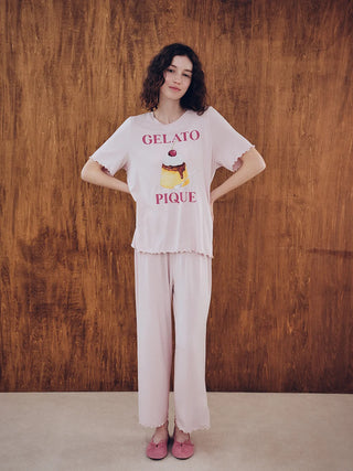 Cool Rayon Pudding T-shirt & Pants Set