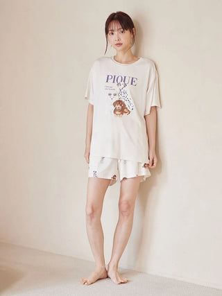 Cool-to-touch Fashionable Cats & Dogs Printed T-shirt