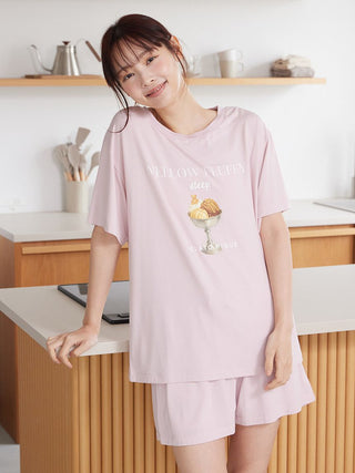 COOL Rayon Mellow Fluffy Dessert Logo T-shirt