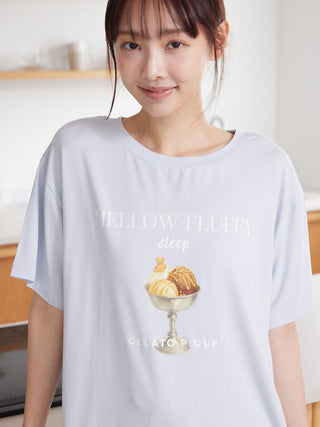 COOL Rayon Mellow Fluffy Dessert Logo T-shirt