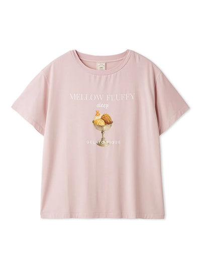 COOL Rayon Mellow Fluffy Dessert Logo T-shirt gelato pique