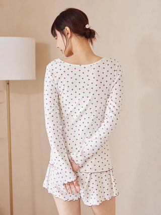 Tuck Stitch Heart Pullover