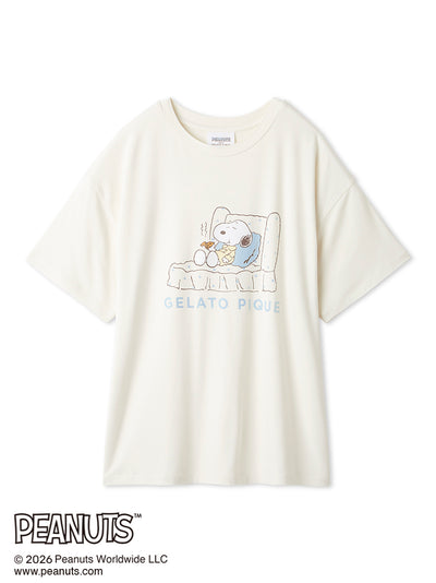 [PEANUTS] Cooling Rayon One point printed T-Shirt gelato pique