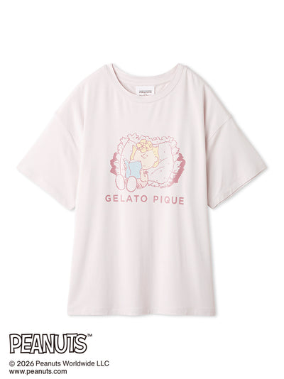 [PEANUTS] Cooling Rayon One point printed T-Shirt gelato pique